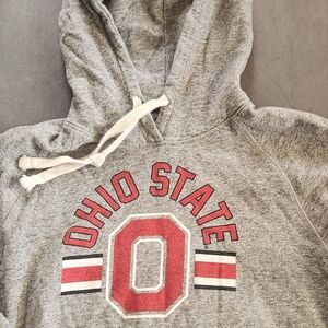 Ohio State Gray Hoodie with Red Accents